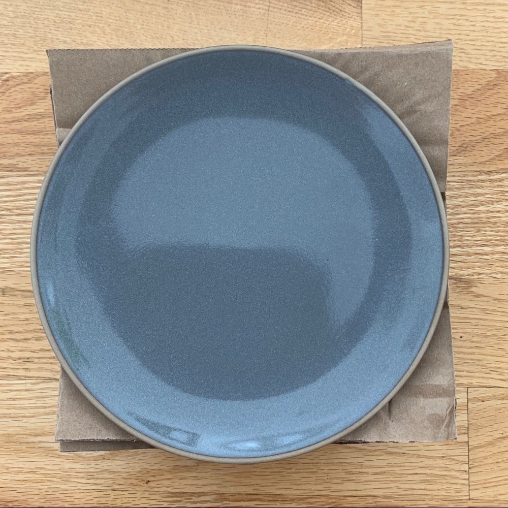 set 4‎ Hearth & Hand Appetizer 7" Plates Stoneware Gray exposed Edge New Modern